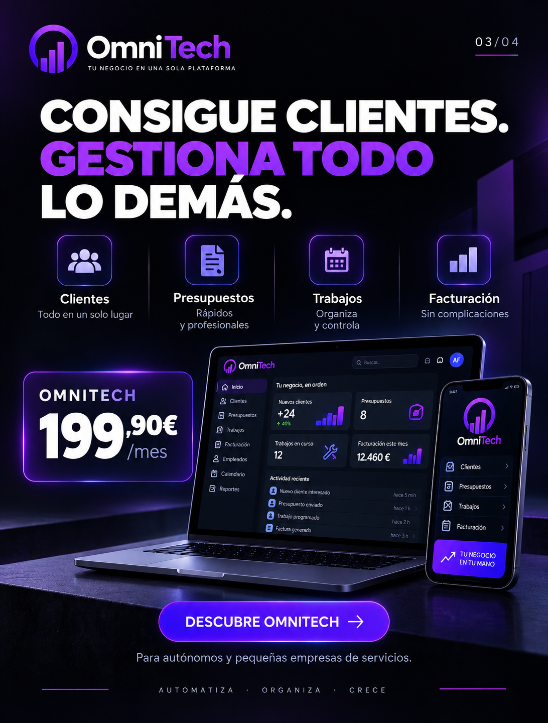 CONSIGUE CLIENTES. GESTIONA TODO LO DEMÁS.
